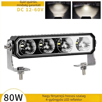 Off-road grille spotlámpa, hosszú sávos tetővilágítás, 80W, DC12-60V, modell ZS-5310