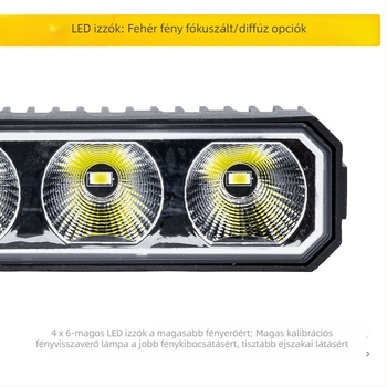 Off-road grille spotlámpa, hosszú sávos tetővilágítás, 80W, DC12-60V, modell ZS-5310