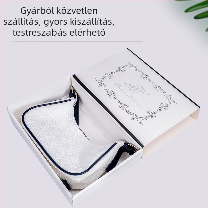 Hold alakú crossbody táska, vászon, cipzár, Quansheng márka, belső cipzáras rekesz