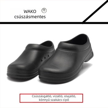 Uniszex konyhai esőcipő, csúszásmentes, vízálló és olajálló, EVA felsőrész, gumitalp
