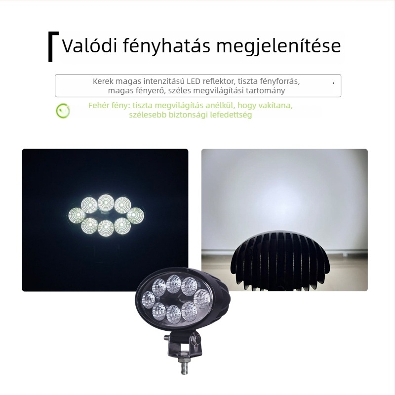 Traktor kabin LED mennyezeti fénye széles látómezővel, 24W, DC12-60V, 1040 lm, 6000-6500K