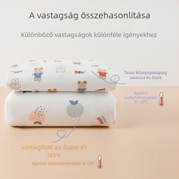Csecsemő pamut pléd 95%+, állatos mintával, 2025 téli kiadás, Biztonsági osztály A, Yi shuang'er