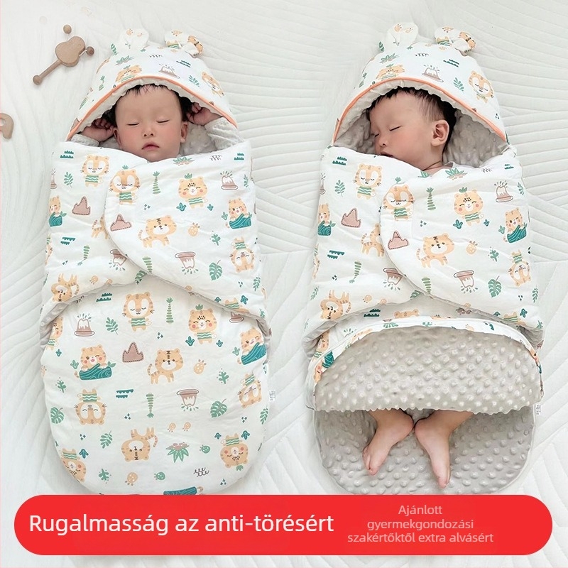 Csecsemő pamut pléd 95%+, állatos mintával, 2025 téli kiadás, Biztonsági osztály A, Yi shuang'er