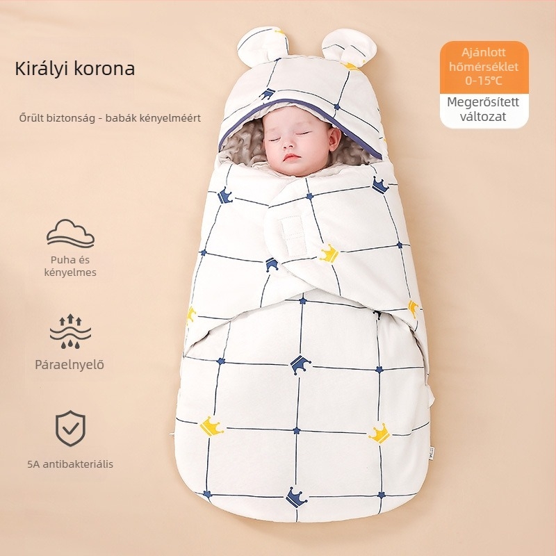 Csecsemő pamut pléd 95%+, állatos mintával, 2025 téli kiadás, Biztonsági osztály A, Yi shuang'er