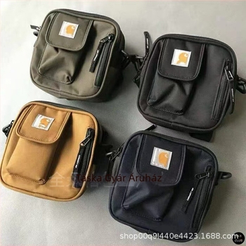 Crossbody táska, street-trend stílus, vászonból, függőleges négyzet alakú forma, cipzáras nyitás, telefonzseb.
