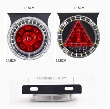Kamion LED villanó fény 12-24V, hátsó és oldalsó fény, antifog a trailerhez