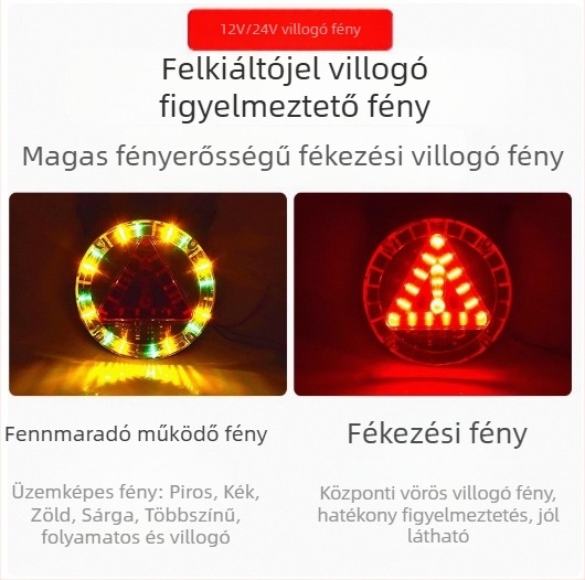 Kamion LED villanó fény 12-24V, hátsó és oldalsó fény, antifog a trailerhez