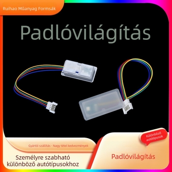 Autó belső lábtér lámpa B RGB környezeti világítással és hangvezérléssel; Márka Ruihao; Anyag: Műanyag; Modell: Car footrest lamp B; Alkalmazható modell: Általános.