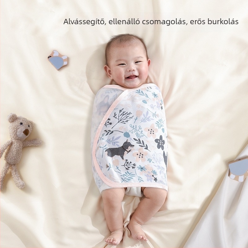 Újszülött számára bambusz rostból készült mosható kendő – bőrbarát, egész éves használat, biztonságos besorolás A, minták: állatok, rajzfilmek és virágok