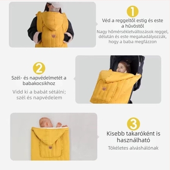 INS-stílusú babapelerin szélvédő takaró babakocsira és hordozóra, újszülött, szintetikus rost, egész éves használatra
