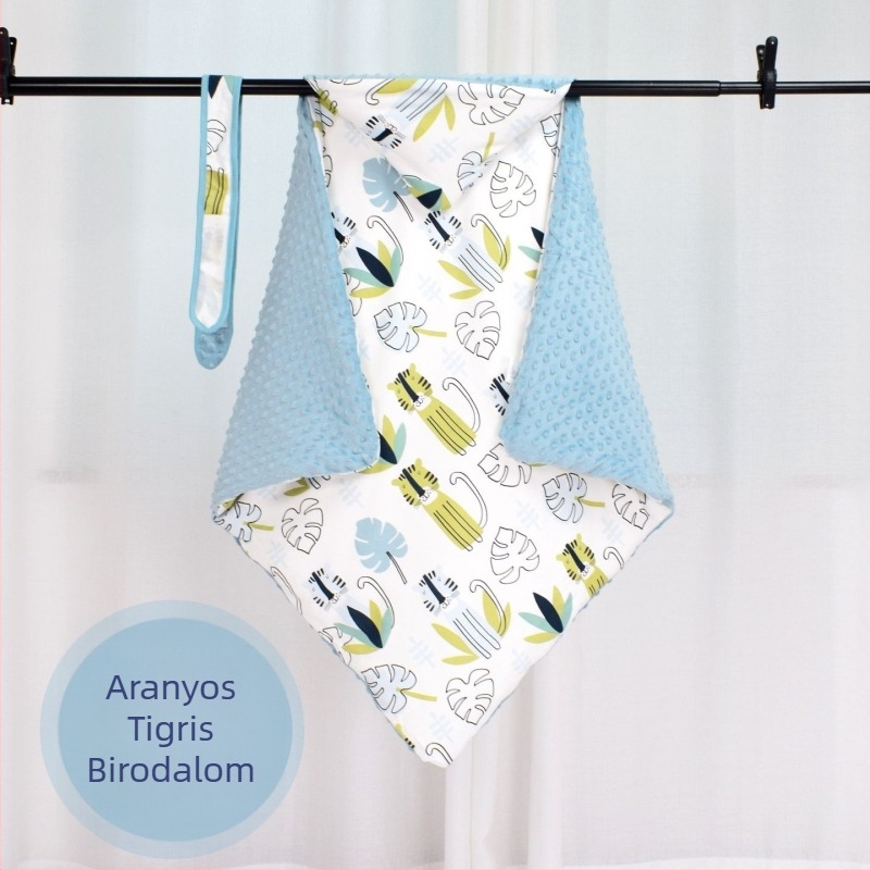 Baba quilt pamut töltettel és 100% pamut anyaggal, 700 g, tavasz-ősz, mesefigurás mintával, 0–3 éves kor közötti csecsemőknek