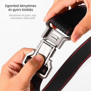 Nylon taktikai öv ötvözet csattal, snap zárás, szélesség 2–4 cm