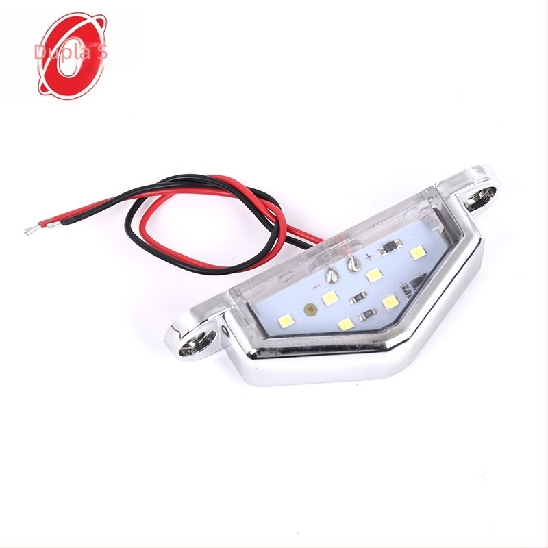 Kamion rendszámtábla lámpa, 6 LED, 12–24V működés