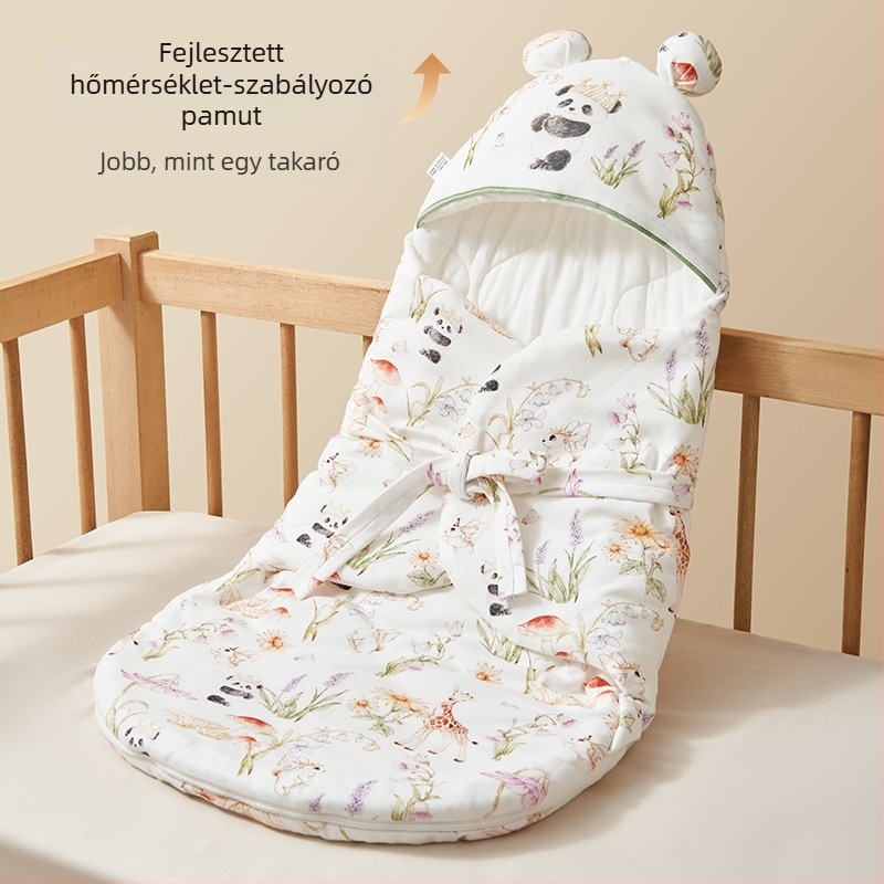 Butterfly Swaddle takaró újszülötteknek – 100% pamut, 500–800 g, őszi-téli szezon, könnyű luxus stílus, testreszabás elérhető