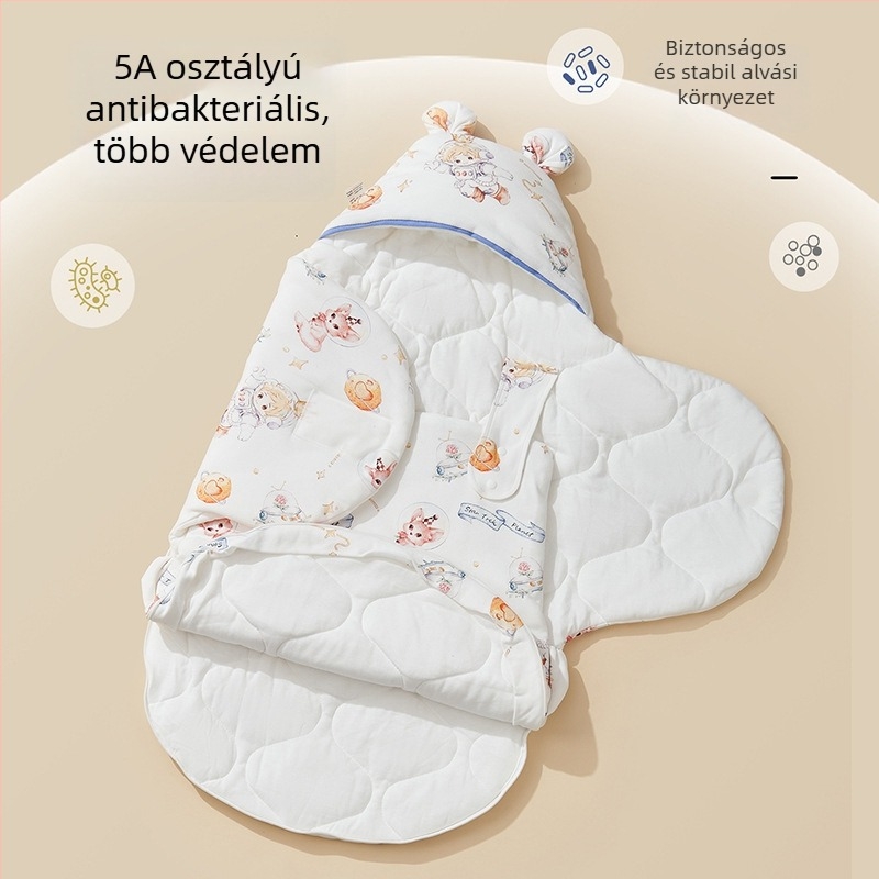 Butterfly Swaddle takaró újszülötteknek – 100% pamut, 500–800 g, őszi-téli szezon, könnyű luxus stílus, testreszabás elérhető