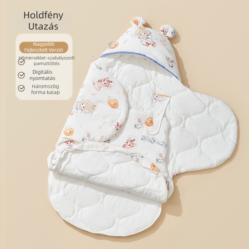Butterfly Swaddle takaró újszülötteknek – 100% pamut, 500–800 g, őszi-téli szezon, könnyű luxus stílus, testreszabás elérhető