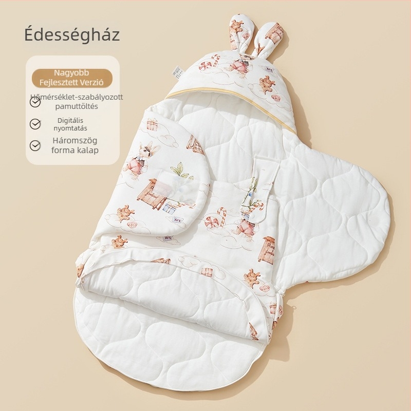 Butterfly Swaddle takaró újszülötteknek – 100% pamut, 500–800 g, őszi-téli szezon, könnyű luxus stílus, testreszabás elérhető