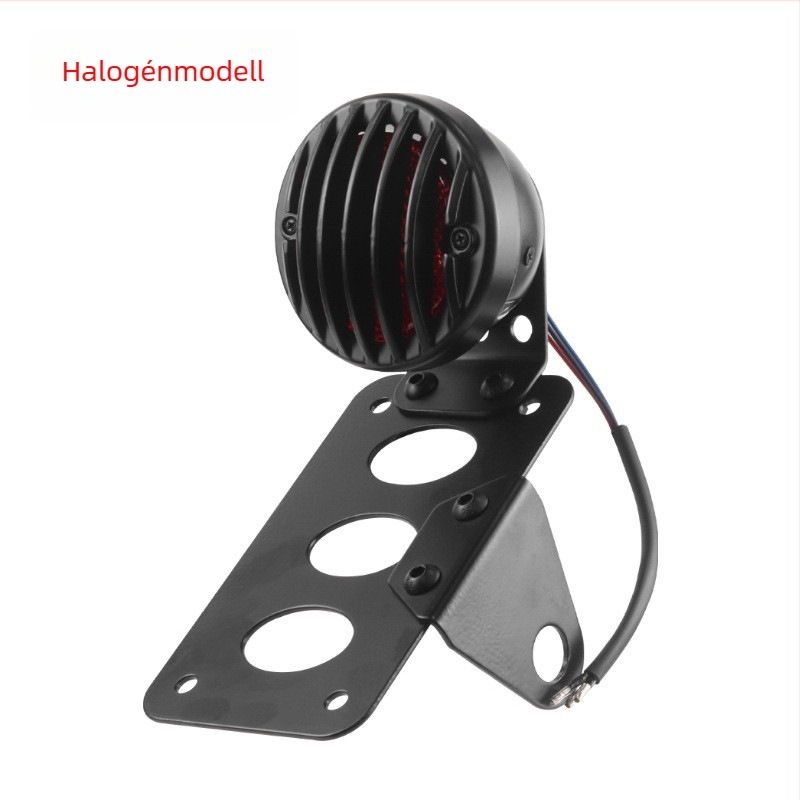 Motorkerékpár hátsó lámpa, modell JH125, 5W, 12V, teljes fém kivitel