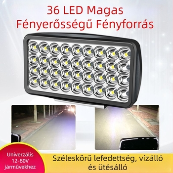 LED autó lámpa – magas és alacsony fényvonal, 12V-80V, retrofit spot elektromos járművekhez, traktorokhoz és négykerékűekhez