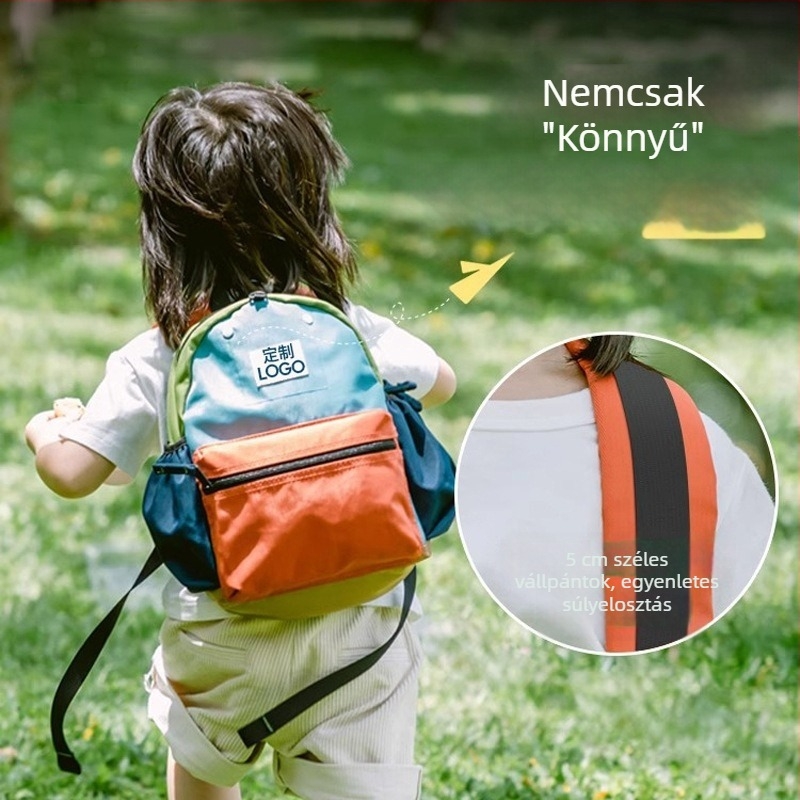 Személyre szabott SHUKIKU gyerek hátizsák, mini óvodai táska, nylon anyag, kapacitás kevesebb mint 20 L, cipzárral záródó, vízálló, kopásálló, két vállpánt, logó nyomtatás elérhető