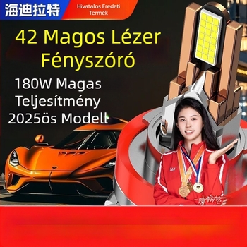 Autó előtti LED lézerfényszóró, 12V, nagy teljesítmény, magas és alacsony sugarú fénykibocsátás, integrált izzó H1/H7/H4