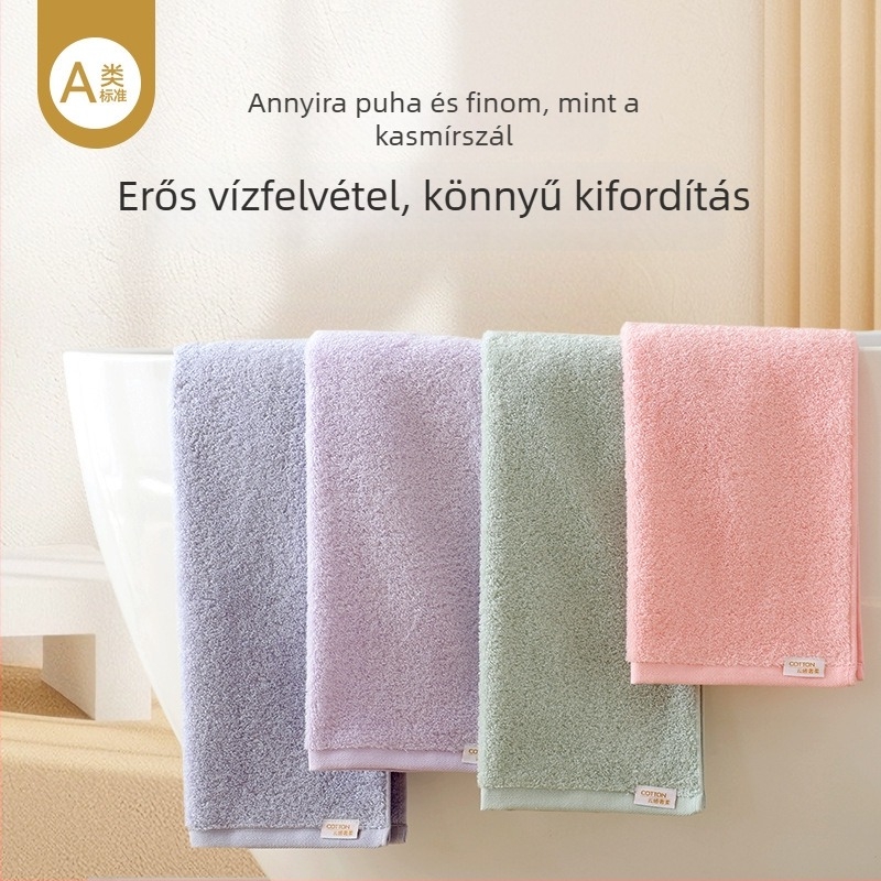 Kanghao 100% pamut arc törölköző, sima szövés, 80-100 g, babák és felnőttek számára