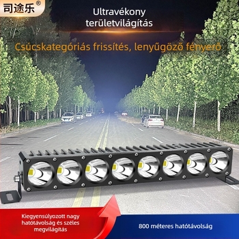 LED autóspot lézerfénnyel - ultra-fényes nagyfény, hosszú fénycsík teherautókhoz, rácsba szerelhető, erőteljes ködfény