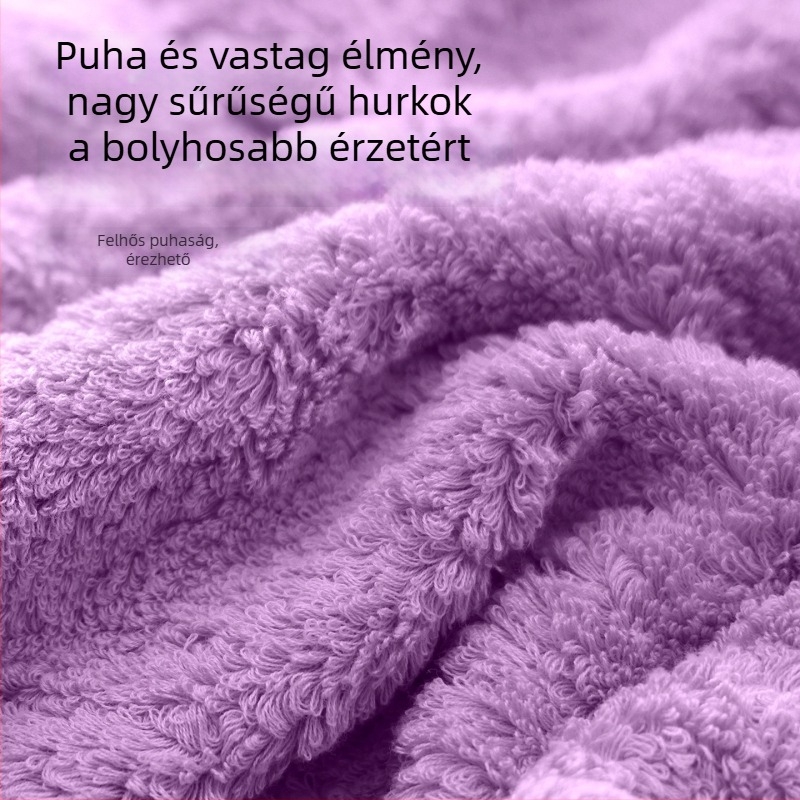 100% pamutból készült négyzetes törölköző, A-típus, vastított és megnagyított, babáknak és kisgyerekeknek, élre akasztóval, szöszmentes, közepes méretű, függő stílus