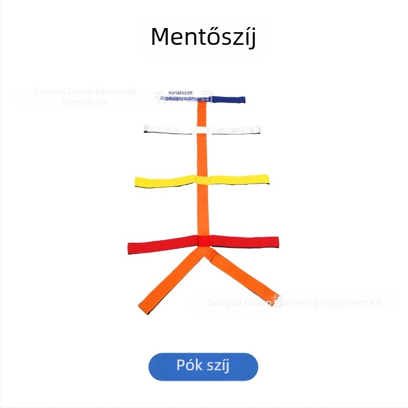 Vízi mentési hordágy készlet gerinclemezzel, összecsukható műanyag hordágy, PE fej- és nyakmerevítővel — Márka Three Tails, Modell SWY-SYJYDJ-01