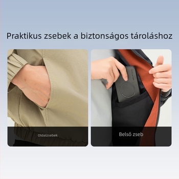 SKAH könnyű, minimalist férfi kabát álló gallérral, őszi-téli 2024, szélálló, kültéri szabadidős dzseki