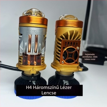 H4 LED fényszóró lencsével autó/motor számára, 75W, 9-32V, IP67