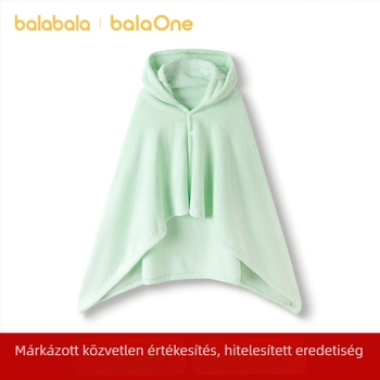 Babala kapucnis fürdőlepedő babáknak és gyerekeknek, mintás növények és virágok | poliamid szálak (nylon), 100D, 300–400 g, baba számára