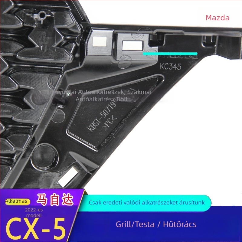 Mazda CX-5 2021–2022 első hűtőmaszk, ABS műanyag, radiátorhoz szerelhető, Alkatrész szám KBST50719