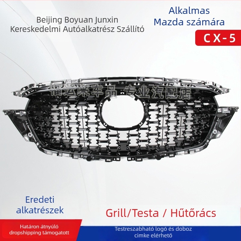 Mazda CX-5 2021–2022 első hűtőmaszk, ABS műanyag, radiátorhoz szerelhető, Alkatrész szám KBST50719
