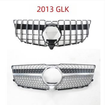 Mercedes-Benz GLK 2013-2015 csillagmintás GT első radiátorrács, ABS műanyag, lökhárítóra szerelve