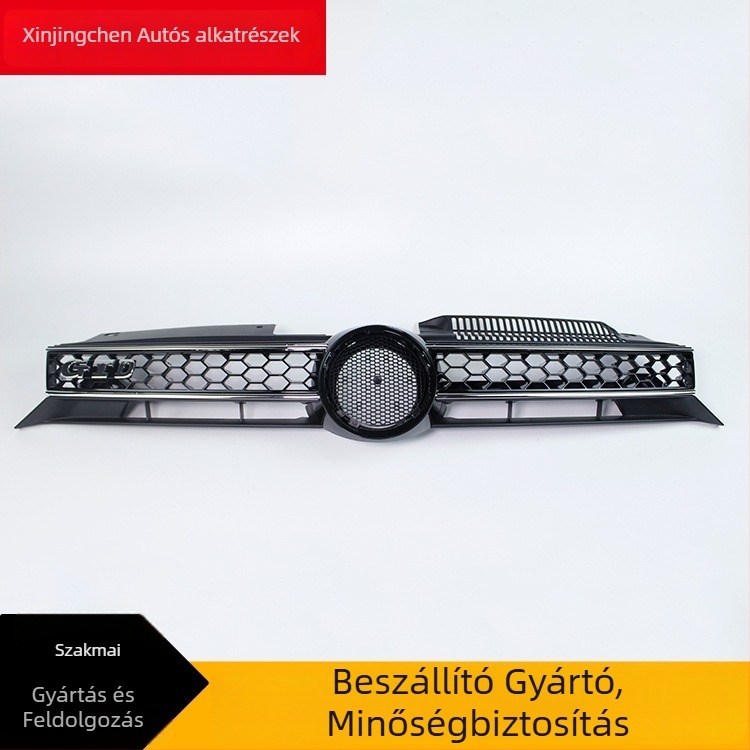 Volkswagen Golf 6 GTI – ABS műanyagból készült méhsejt mintázatú első grille, közvetlenül illeszkedik a lökhárítóhoz