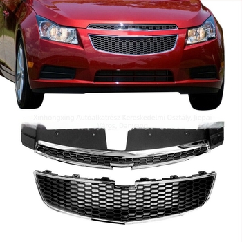 Felső grille Chevrolet Cruze 2009-2014, ABS műanyag, lökhárítóra szerelhető