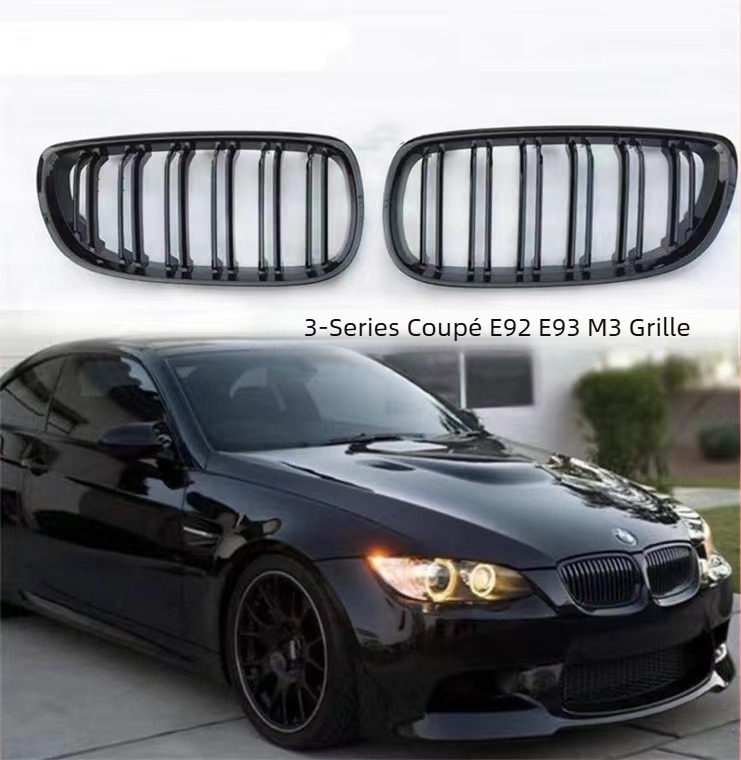 BMW E90/E92/E93 első hűtőmaszk (2005-2012) – ABS műanyag; beépítés a lökhárítóba; alkatrész szám 1223565