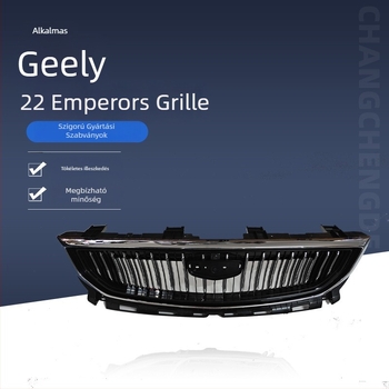 Geely Emgrand első radiátor rács ABS műanyagból, a lökhárítóra szerelhető, kompatibilis 22 Geely Emgrand modellhez, Modell: Geely Emgrand, manuális váltó