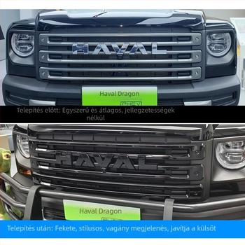 Haval Raptors első grille dekorációs szalagok készlet, ABS műanyag, 2023-as modellhez, automata váltóhoz