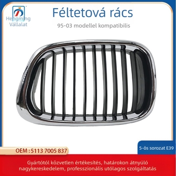 BMW E39 5-ös Sor Elülső Lökhárító Légáramló Hálózat, ABS Műanyag, Radiátorhoz Szerelve, 2000–2003 Modellek: 520i/523i/525i/528i/530i