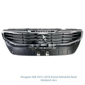 Peugeot 508 (2015–2018) Felső Középső Grille Szerelvény – ABS műanyag, Alkatrész szám 98 091 175 XT, Szerelés a lökhárítóra