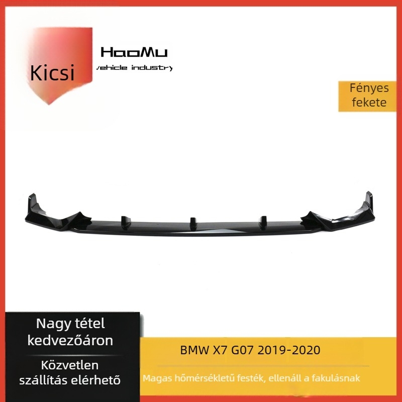 BMW X7 G07 Háromrész Front Lip Bumper Készlet — ABS Műanyag, Szénszálas Mintázat