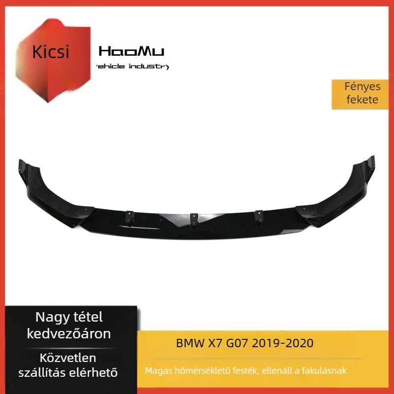 BMW X7 G07 Háromrész Front Lip Bumper Készlet — ABS Műanyag, Szénszálas Mintázat