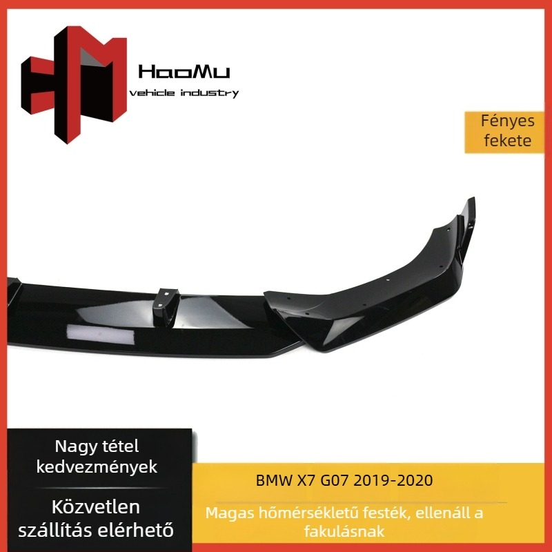BMW X7 G07 Háromrész Front Lip Bumper Készlet — ABS Műanyag, Szénszálas Mintázat
