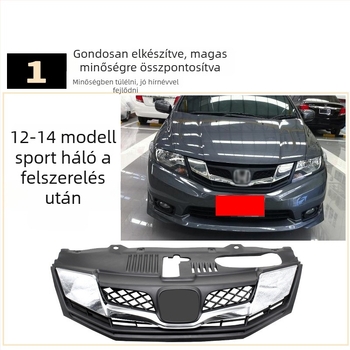 Honda Fengfan 2012–2014 első rács, ABS műanyag, elektroplattált felület, lökhárítóra szerelhető, tömeg 4,5 kg