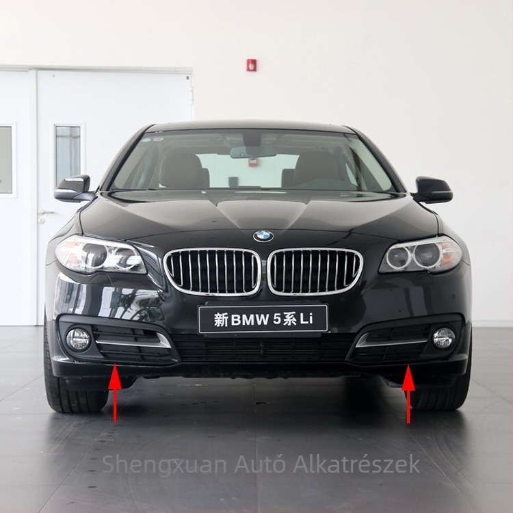Shengxuan ABS műanyag Ködlámpa keret és fedél BMW 5 Series F10/F18 LCI, első lökhárító grilla, 2014-2017