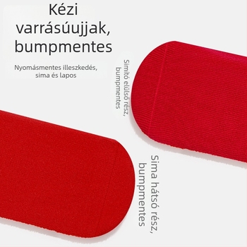 Gyerekeknek készült padlószokni tavasz-ősz, csúszásmentes, varrat nélküli, újszülöttek és kisgyermekek számára, középmagas, pamut, piros