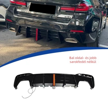 BMW G30 LED hátsó lipspoiler, 3 darabos készlet, ABS műanyag (ABS műanyag, 3 darabos készlet, BMW G30 2017-2023)