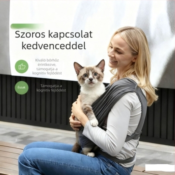 Háziállat hátizsák dupla vállpánttal, poliészter, puha kialakítás, semleges márka